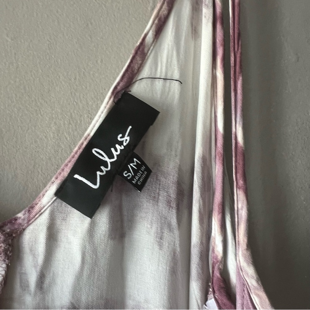 Lulus Yours Tule Mauve Tie-Dye Maxi Dress Size S/M - Picture 5 of 6